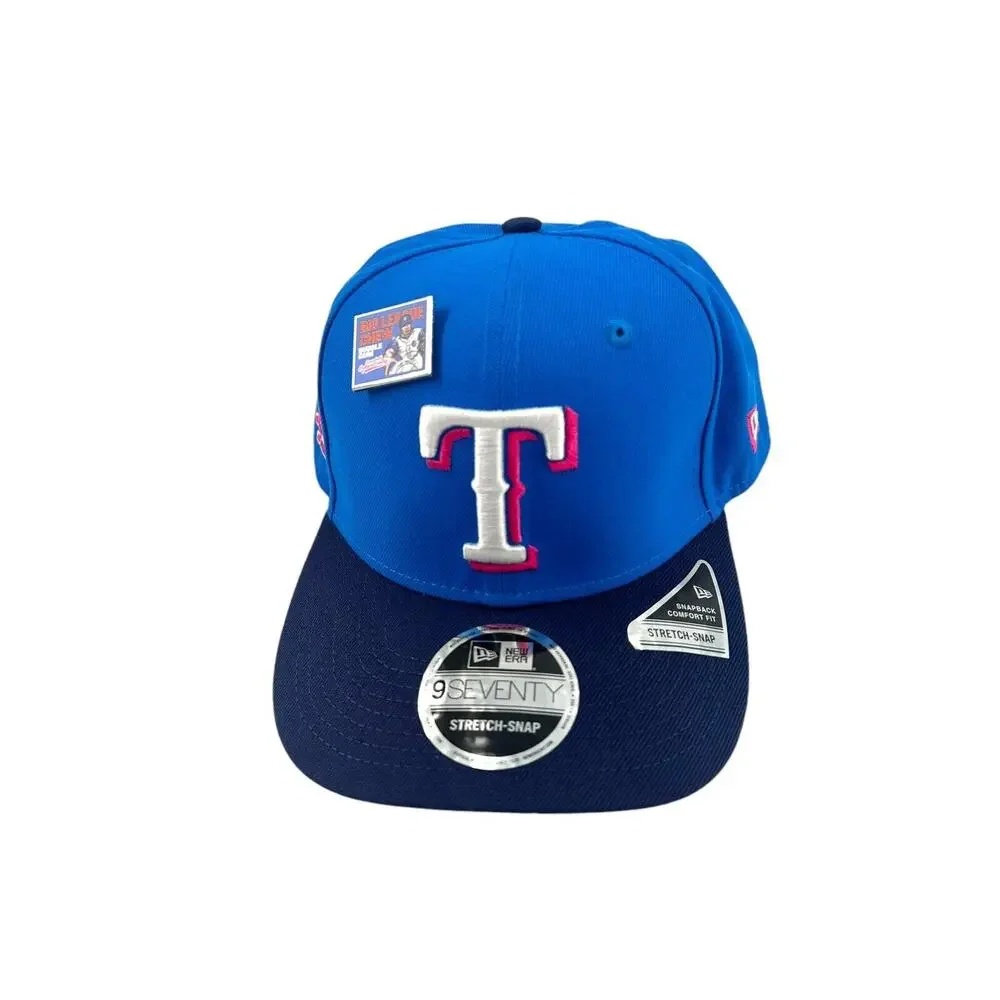 Texas Rangers Big League Chew Cotton Candy New Era 9SEVENTY Stretch-Snap Cap NWT